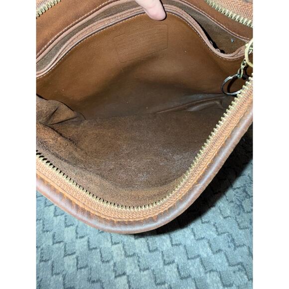 Vintage COACH Andrea Slim Shoulder Bag 9073 Hand Bag Purse Brown Leather Patina - Picture 15 of 16